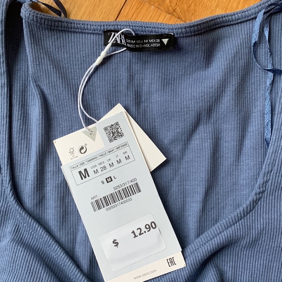 Zara Ruched Ribbed Top - Picture 6 of 6